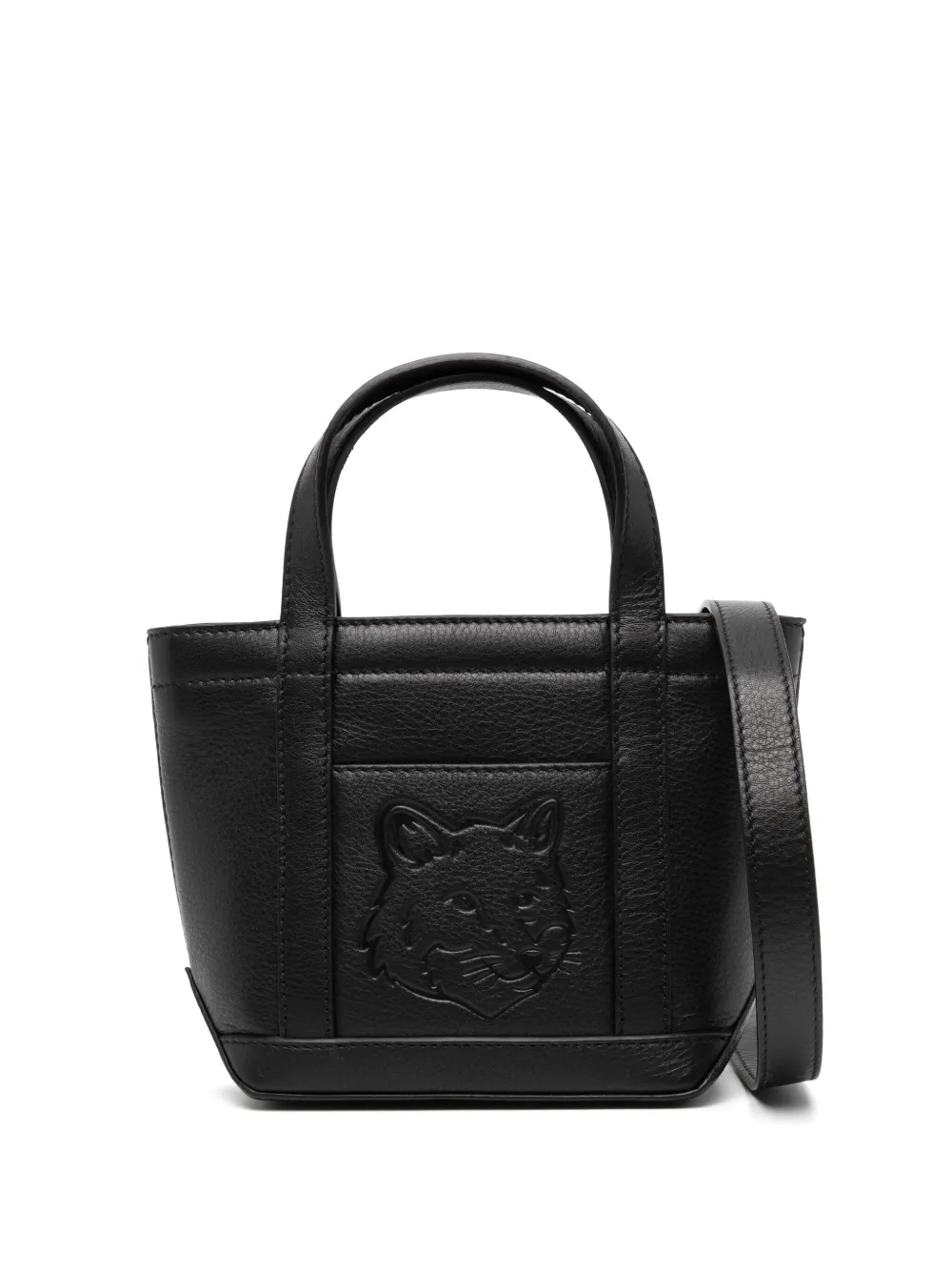 

Сумка-тоут размера мини Maison Kitsuné, черный