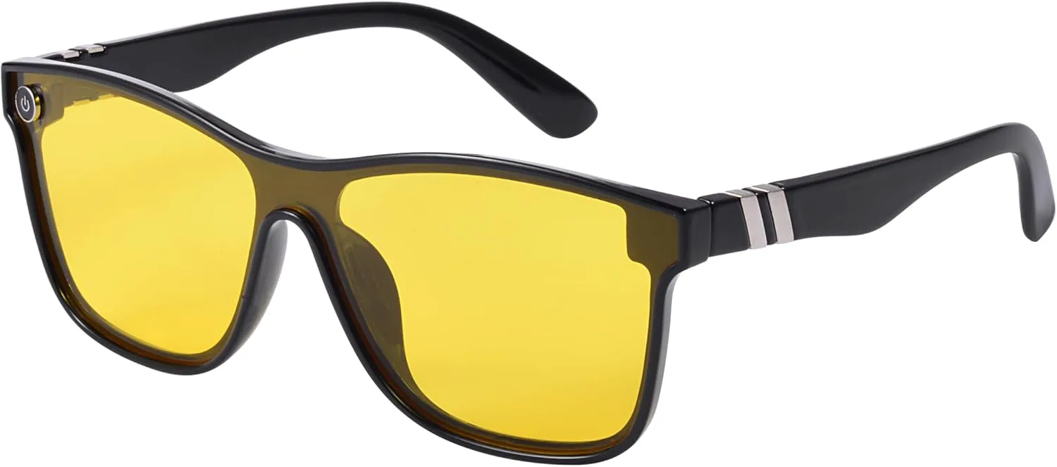 

Спортивные солнцезащитные очки Mass Vision 'The Prime Time' для мужчин и женщин – легкие цельные линзы, защита от УФ-излучения, стильный дизайн, Jet/Night Driving