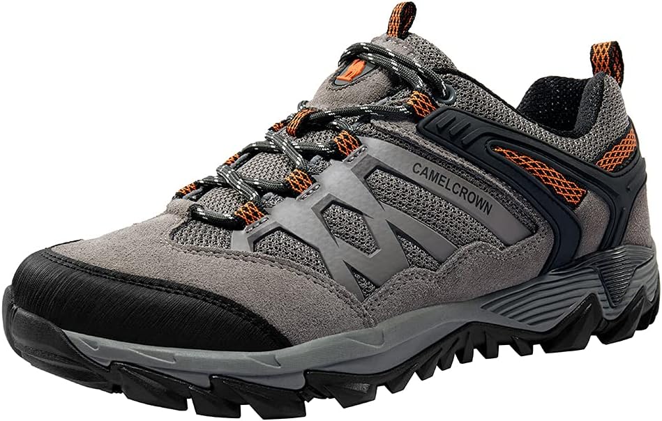 

Мужские походные кроссовки CAMEL CROWN, дышащие, с нескользящей подошвой, легкие, низкие, для походов, трекинга и прогулок на открытом воздухе, серый
