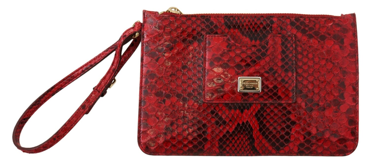 

Элегантный красный кожаный клатч Ayers Snake Dolce & Gabbana