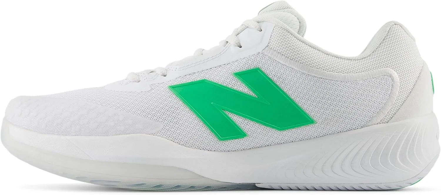 Мужские теннисные кроссовки New Balance FuelCell 996 V6 для твердого покрытия корта, White Green Apple — фото 2