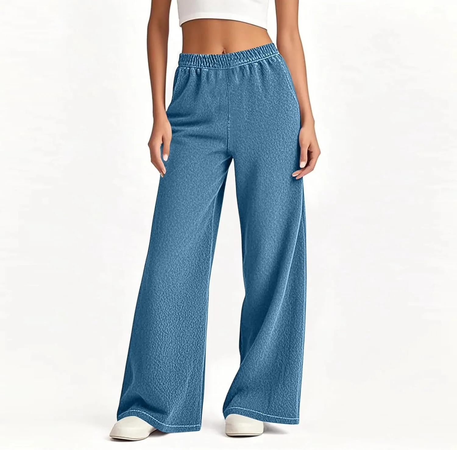 Джинсы женские High Waisted Wide Leg Stretchy — фото 2