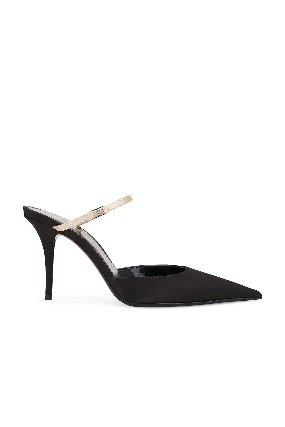 Мюли женские Killer Mule Saint Laurent, цвет Nero & Partridge Pink