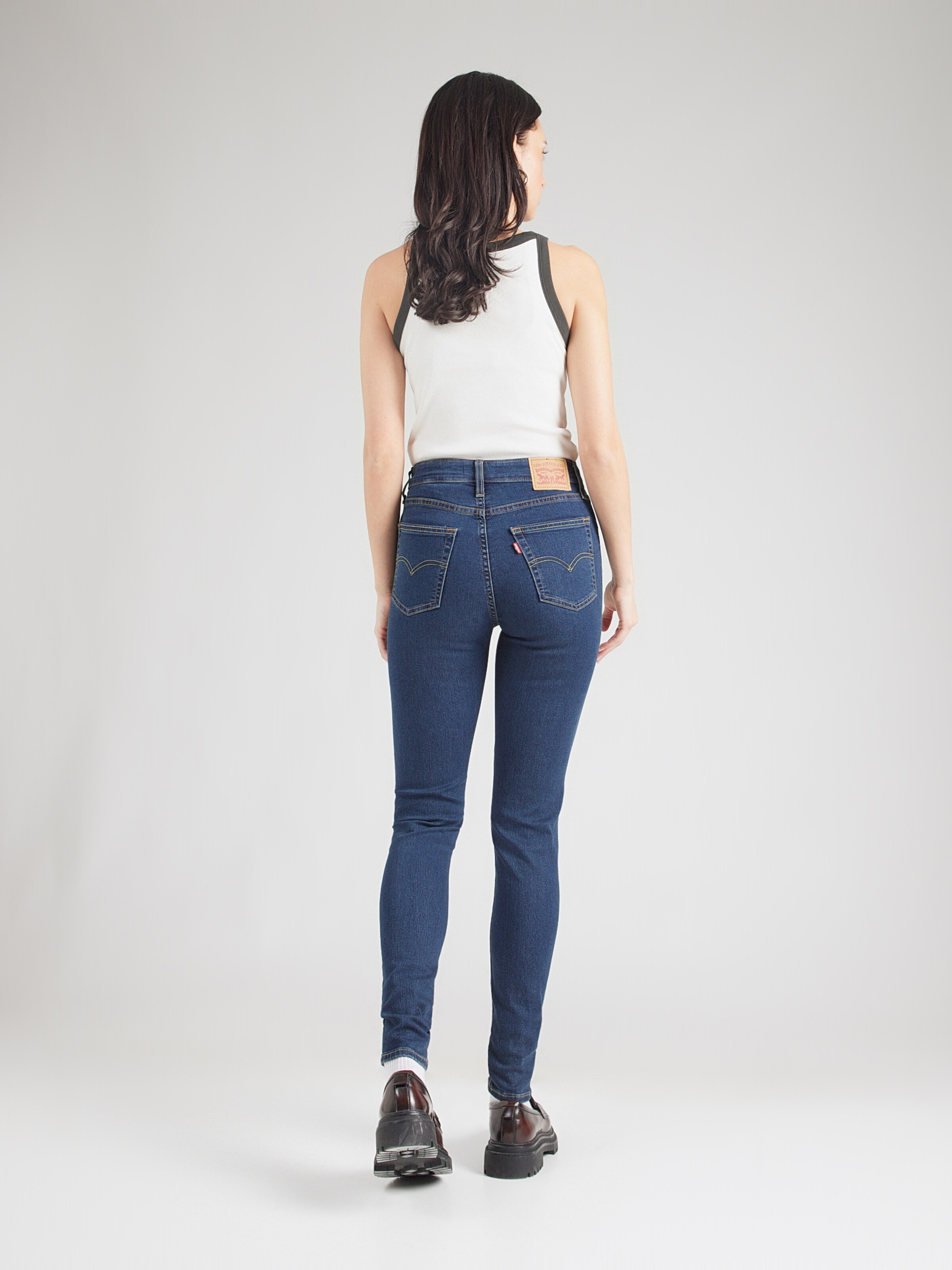 LEVI'S  Скинни '721 HIGH RISE SKINNY' в темно-синем цвете — фото 3