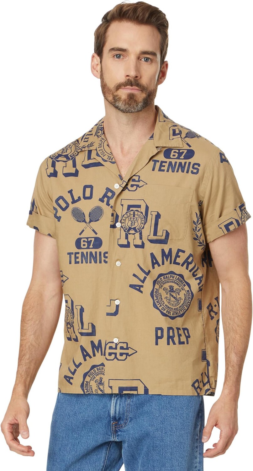 

Рубашка Polo Ralph Lauren Classic Fit Cotton-Linen Camp Shirt, цвет Polo Athletics Toss