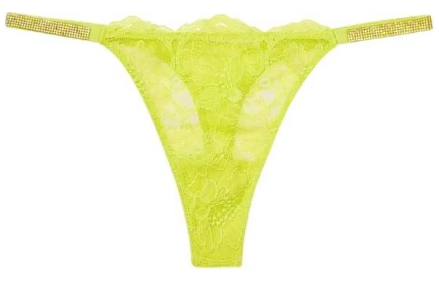 Victoria's Secret Женские стринги, 1 шт, ярко-желтые