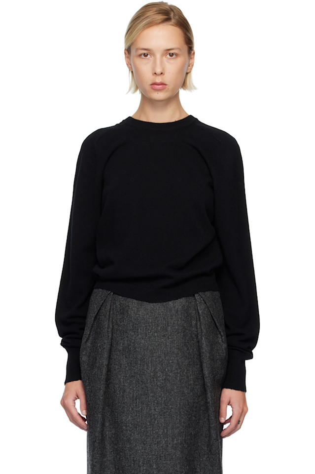 

Шерстяной вязаный свитер Maison Margiela, черный