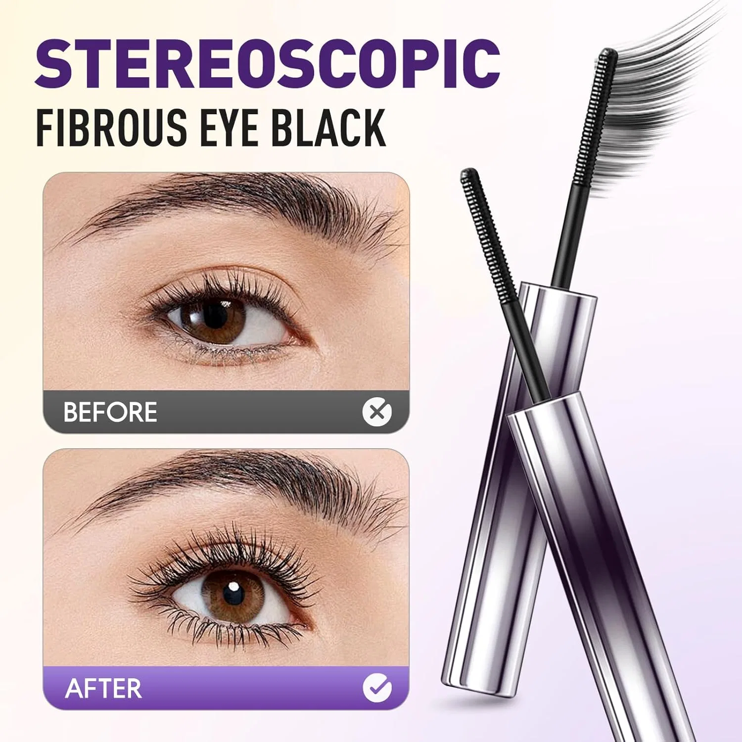 3D металлическая тушь для ресниц 2026 Curling Eyelash Iron, водостойкая, черная Comenem, Black — фото 2