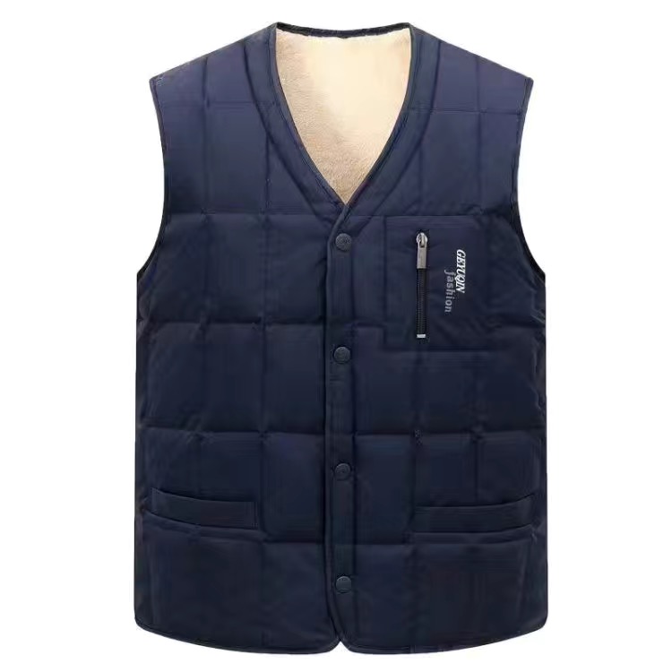 

Жилет Unisex с V-образным вырезом, утепленный и с флисовой подкладкой Others VanCamel, темно-синий