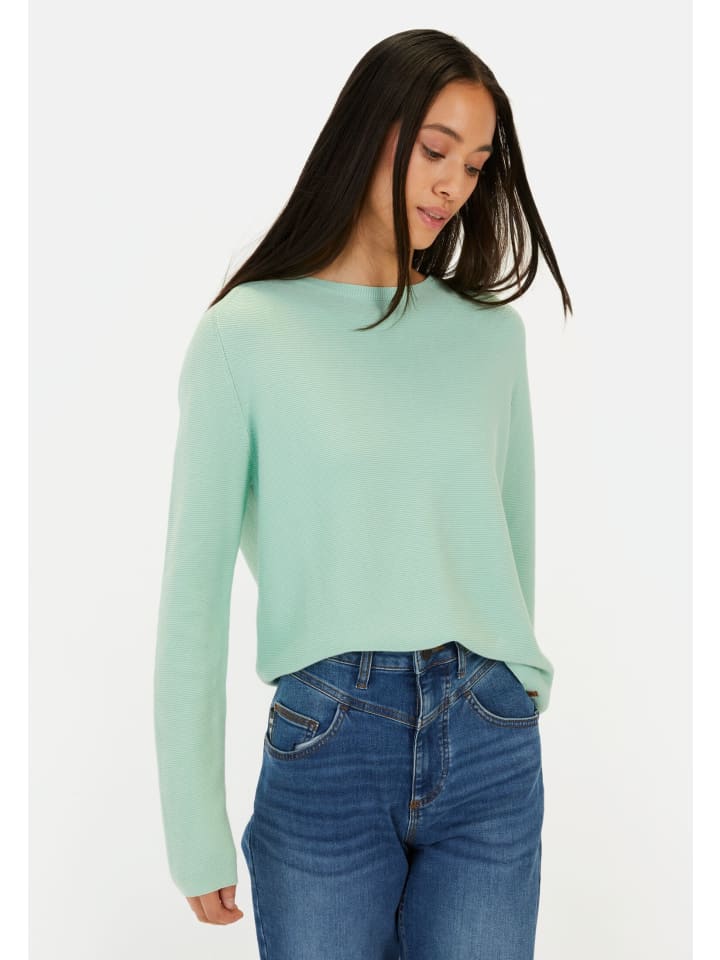 

Светло-зеленый вязаный свитер из чистого хлопка. Camel Active