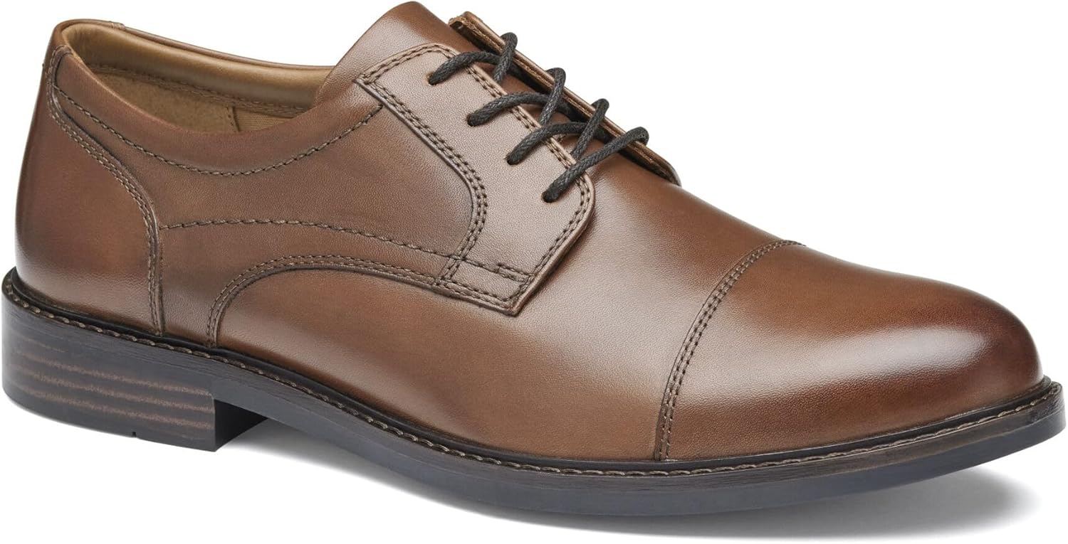 

Мужские оксфорды Johnston Murphy Mason с цельнокожаным носком и шнуровкой Johnston & Murphy, Tan Full Grain