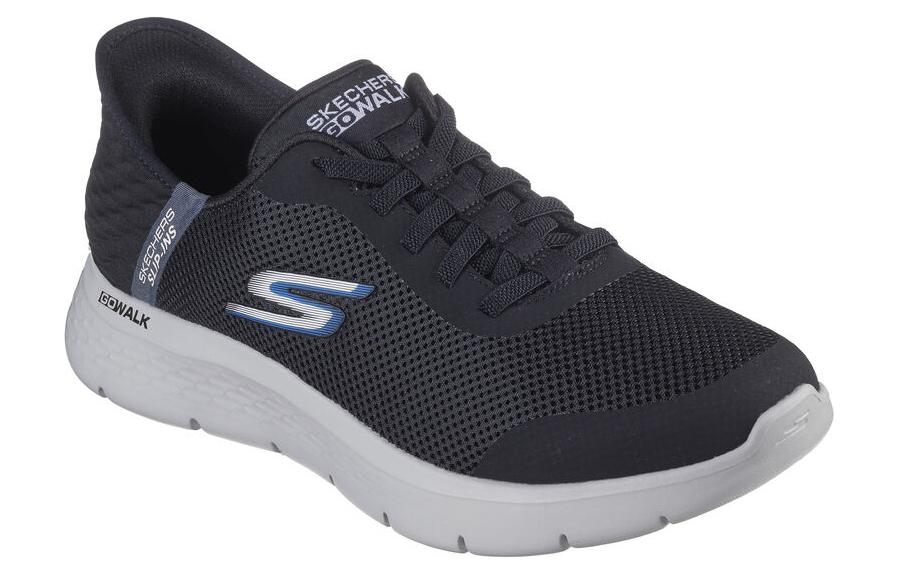 Слипоны Skechers Low Top Мужские Черно-Серые — фото 3