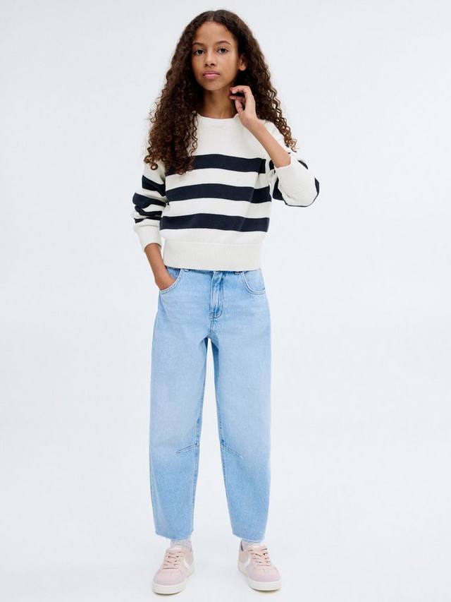 

Детский свитшот Sabrina с длинным рукавом в полоску из хлопка Mango