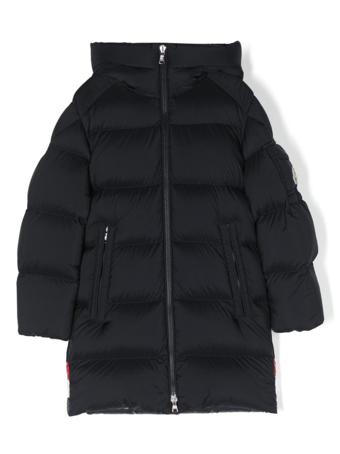 

Moncler Enfant дутая парка с логотипом, синий