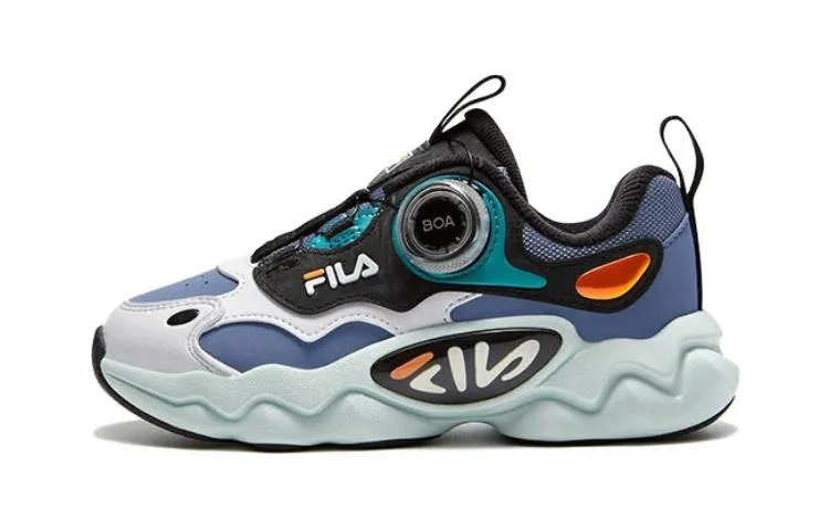 FILA KIDS Детские кроссовки для бега с низким верхом из искусственной кожи, устойчивые к износу, с вентиляционными окнами, цвет небесно-голубой