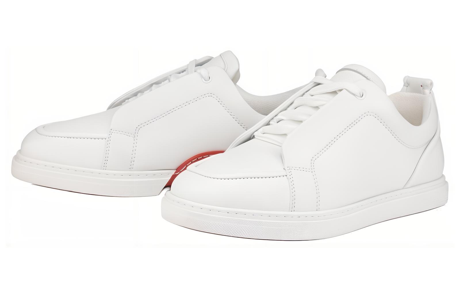 Кроссовки Jimmy на шнуровке Christian Louboutin, белые — фото 3