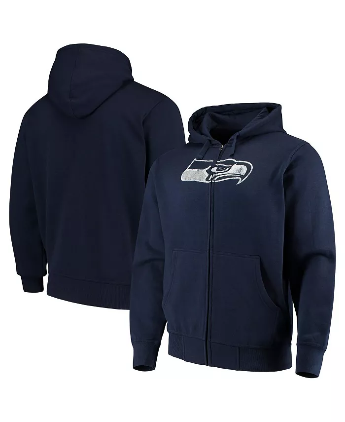 

Мужская толстовка с молнией Seattle Seahawks Primary Logo цвета College Navy G-III Sports by Carl Banks