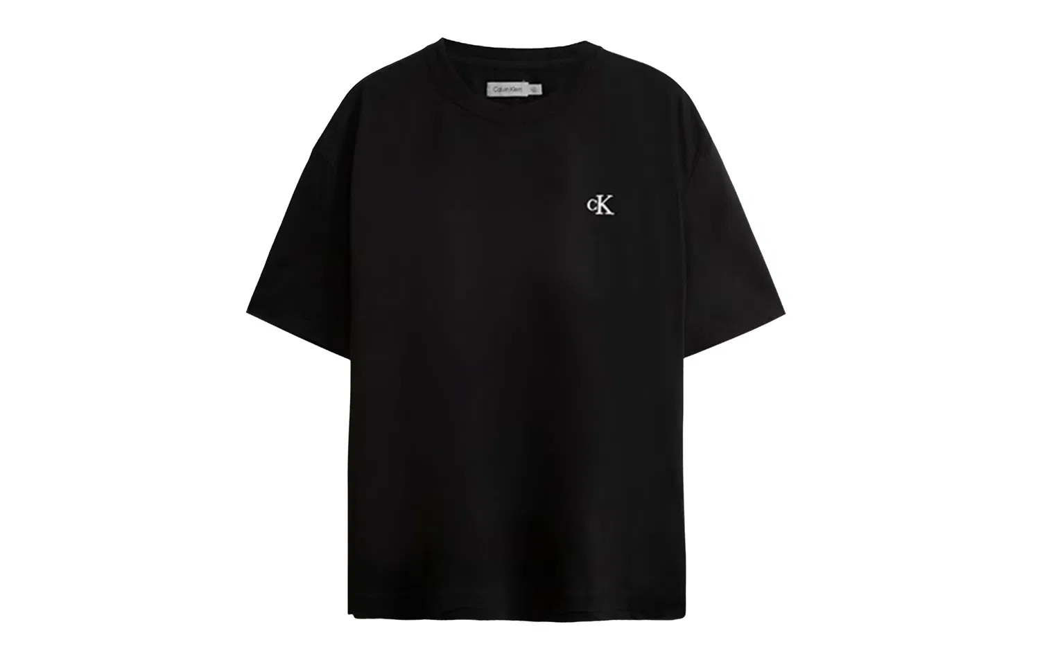 Футболка Calvin Klein с круглым вырезом, черная — фото 3