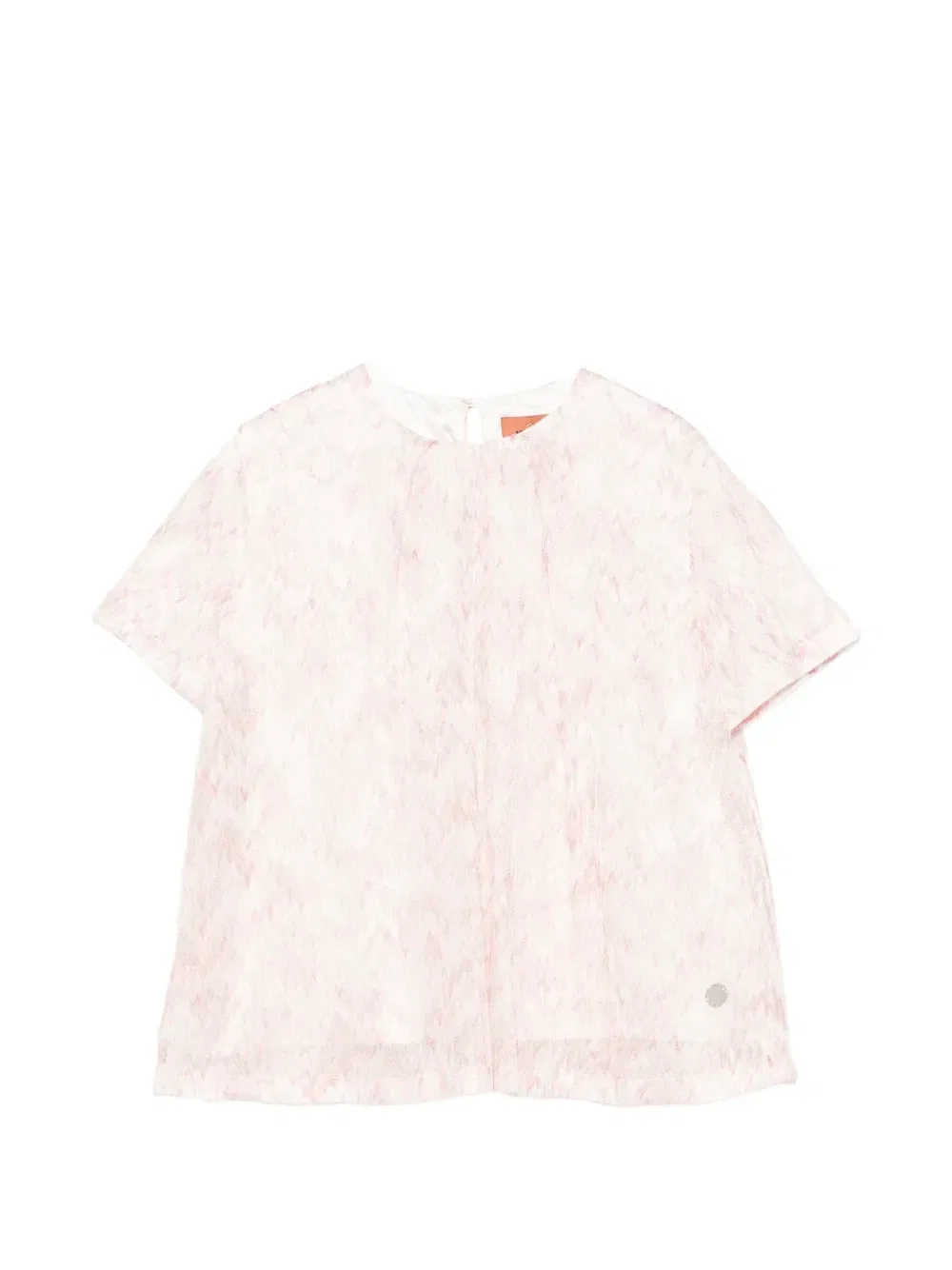 Топ с зигзагообразным узором Missoni Kids, белый