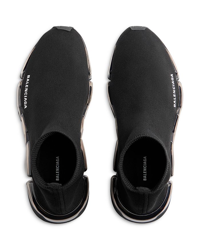 Мужские кроссовки Speed 2.0 с прозрачной подошвой и вязаным верхом Balenciaga, черный — фото 2