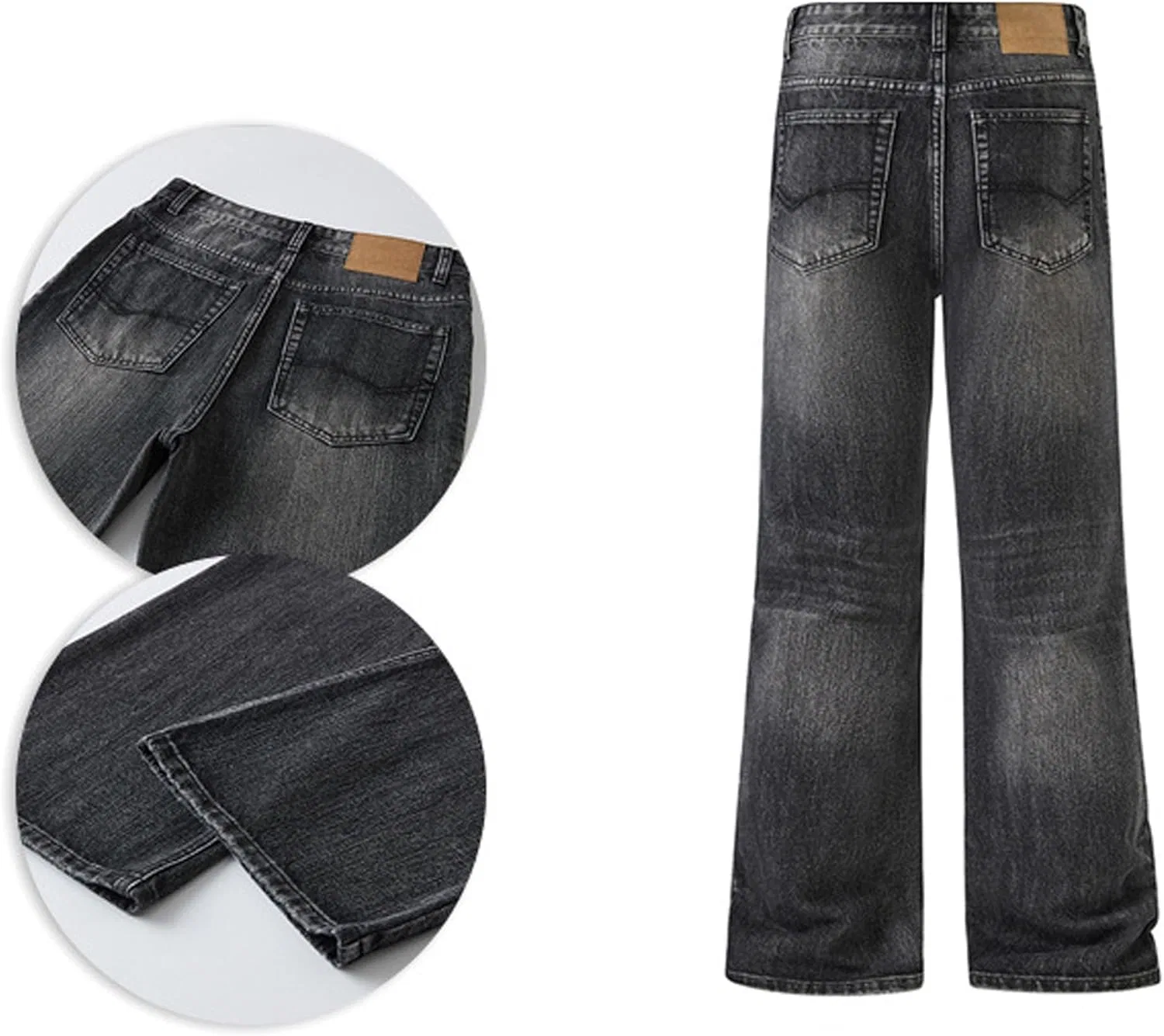 Джинсы свободные Vintage Washed, Dark Gray — фото 3