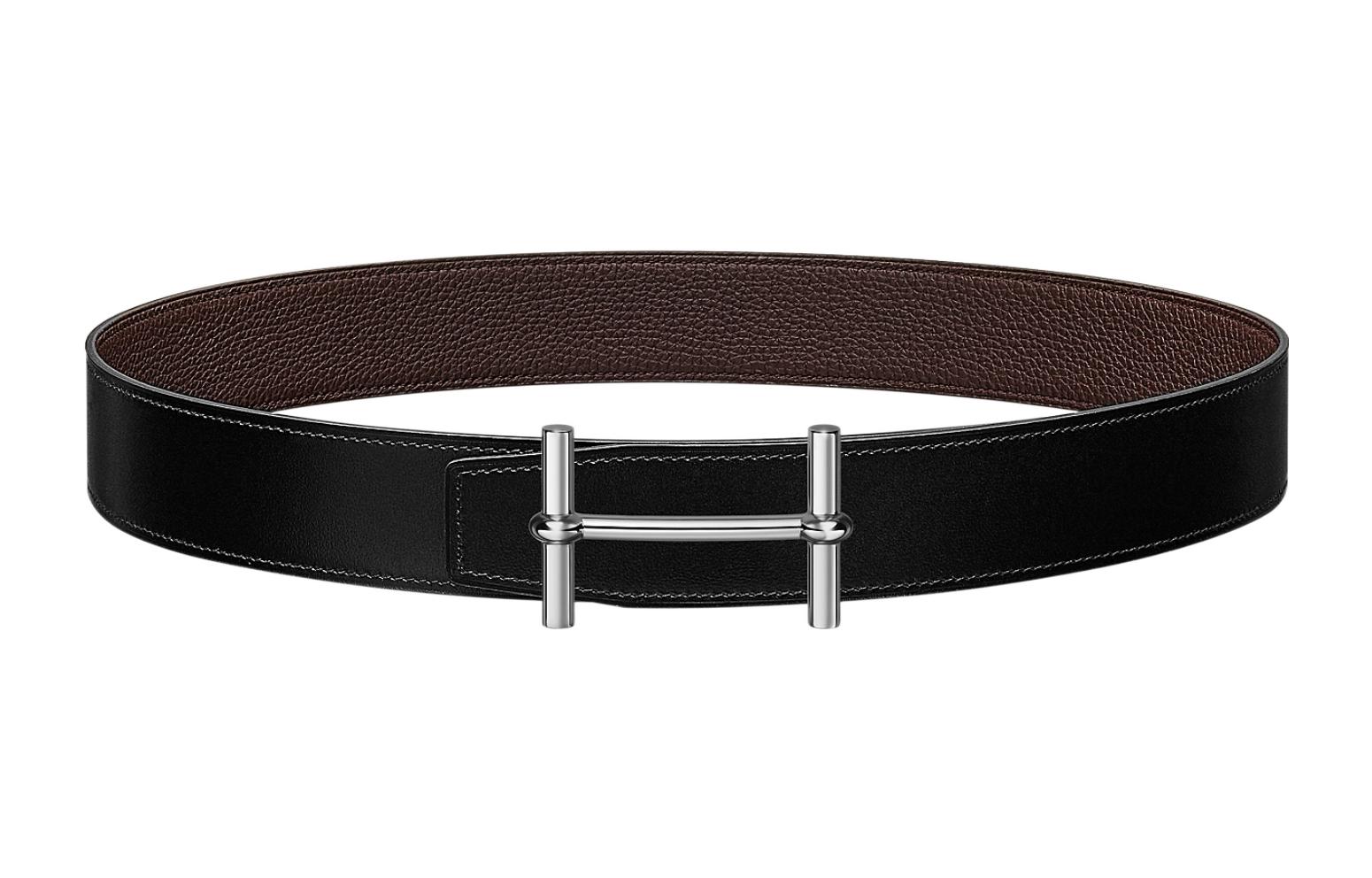 

HERMES Кожаный ремень мужской черный, Black