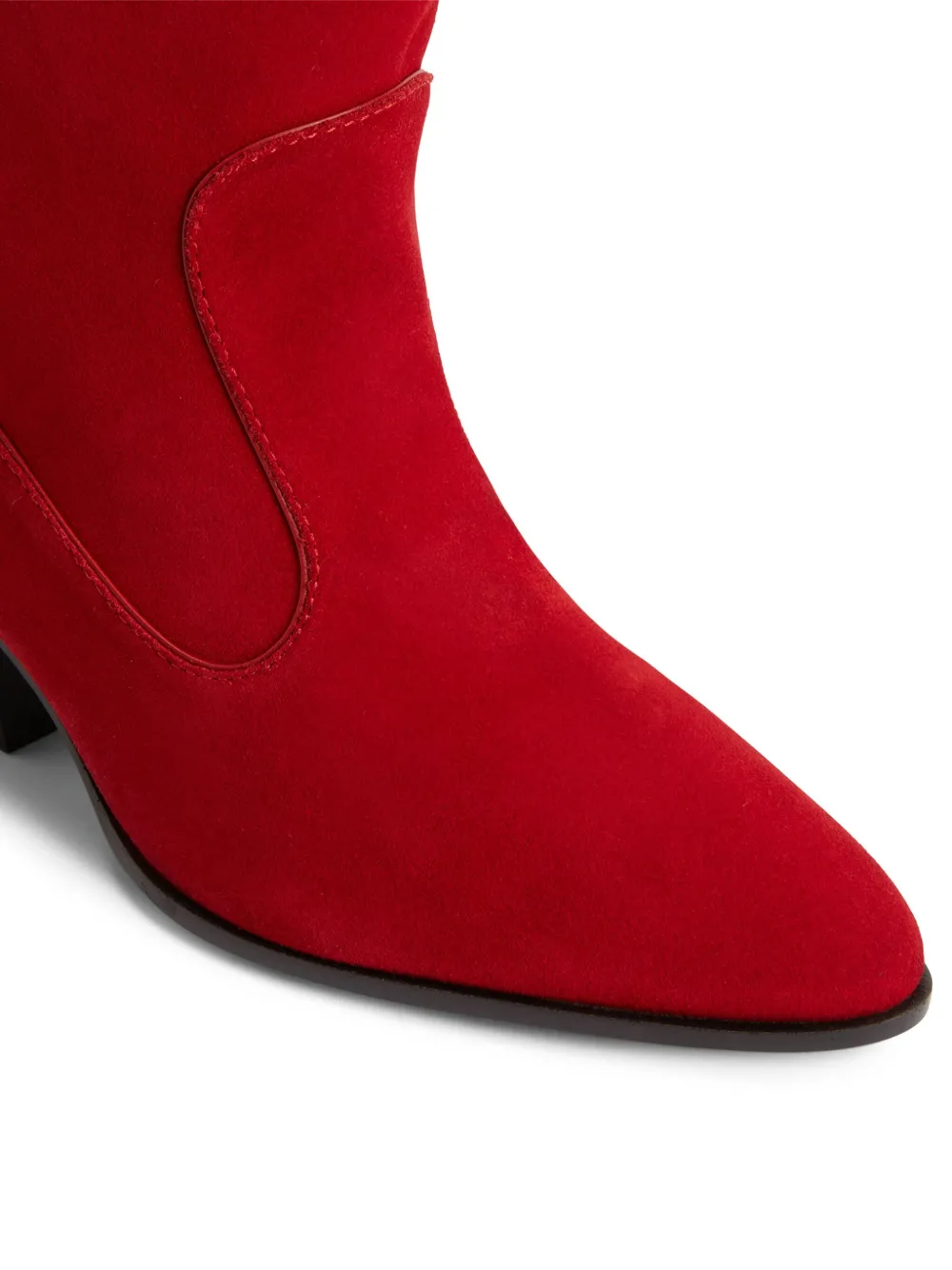 Бархатные ботильоны Elna 55 Giuseppe Zanotti, красный — фото 4