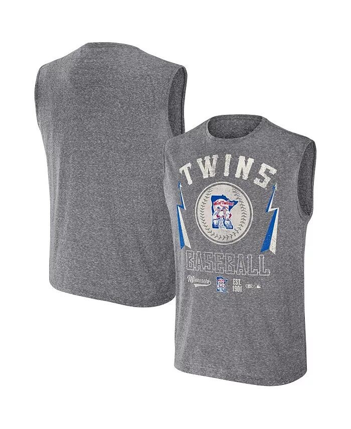 

Мужская майка Darius Rucker Collection от Charcoal Minnesota Twins Muscle Tank Top Fanatics