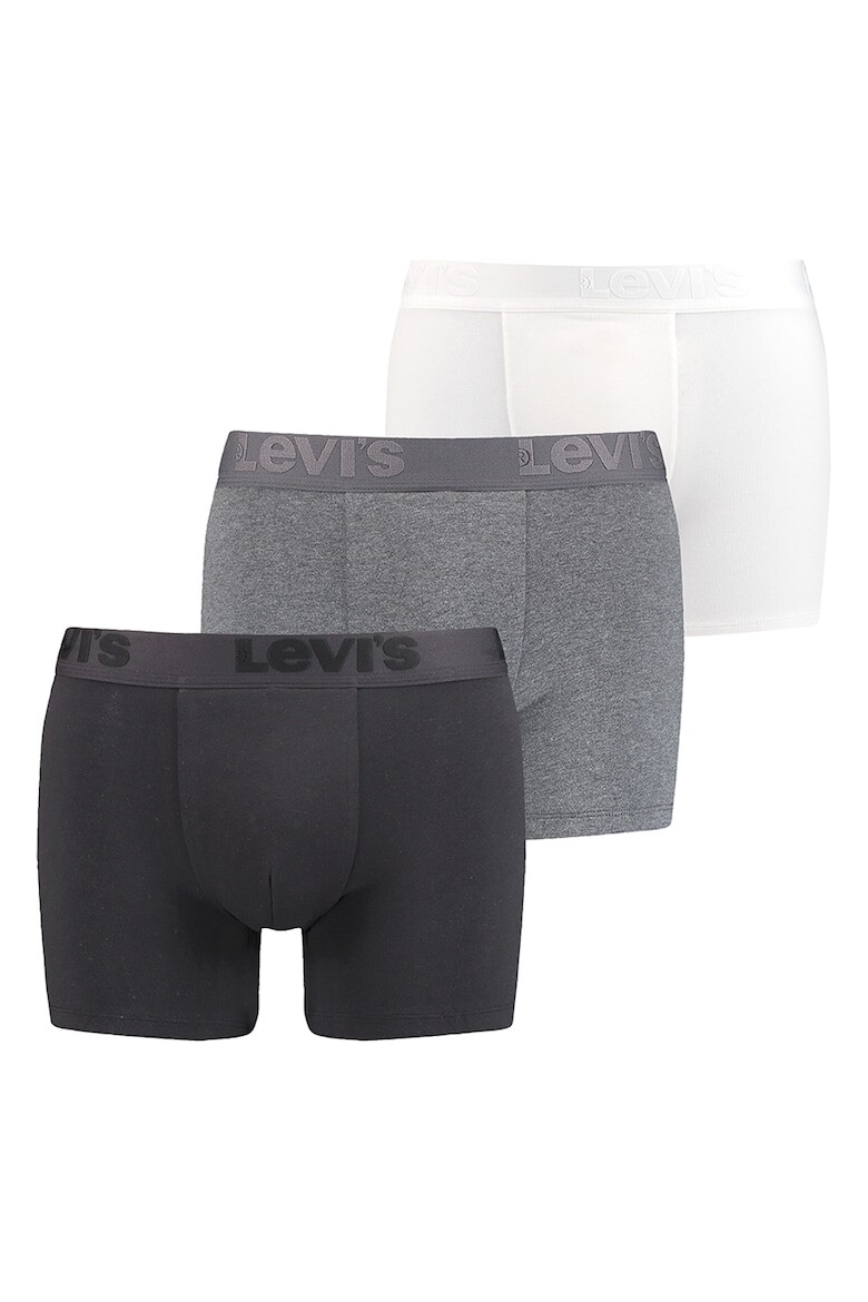 

Боксеры с логотипом на поясе - 3 пары Levi'S, черный