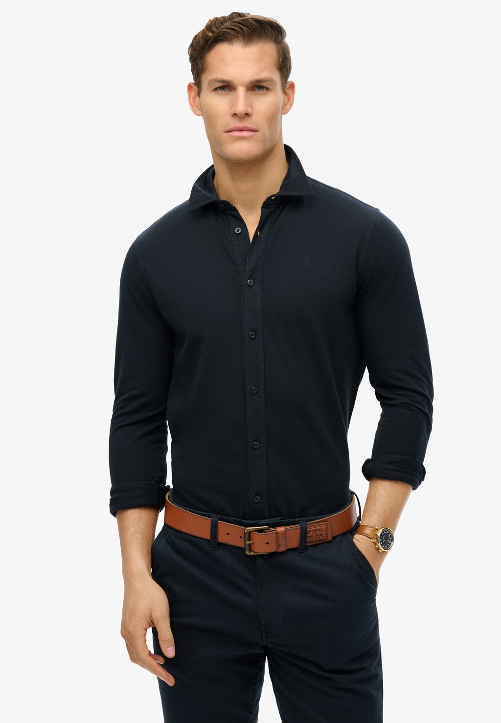 

Рубашка LONG SLEEVE Superdry, темно-синий