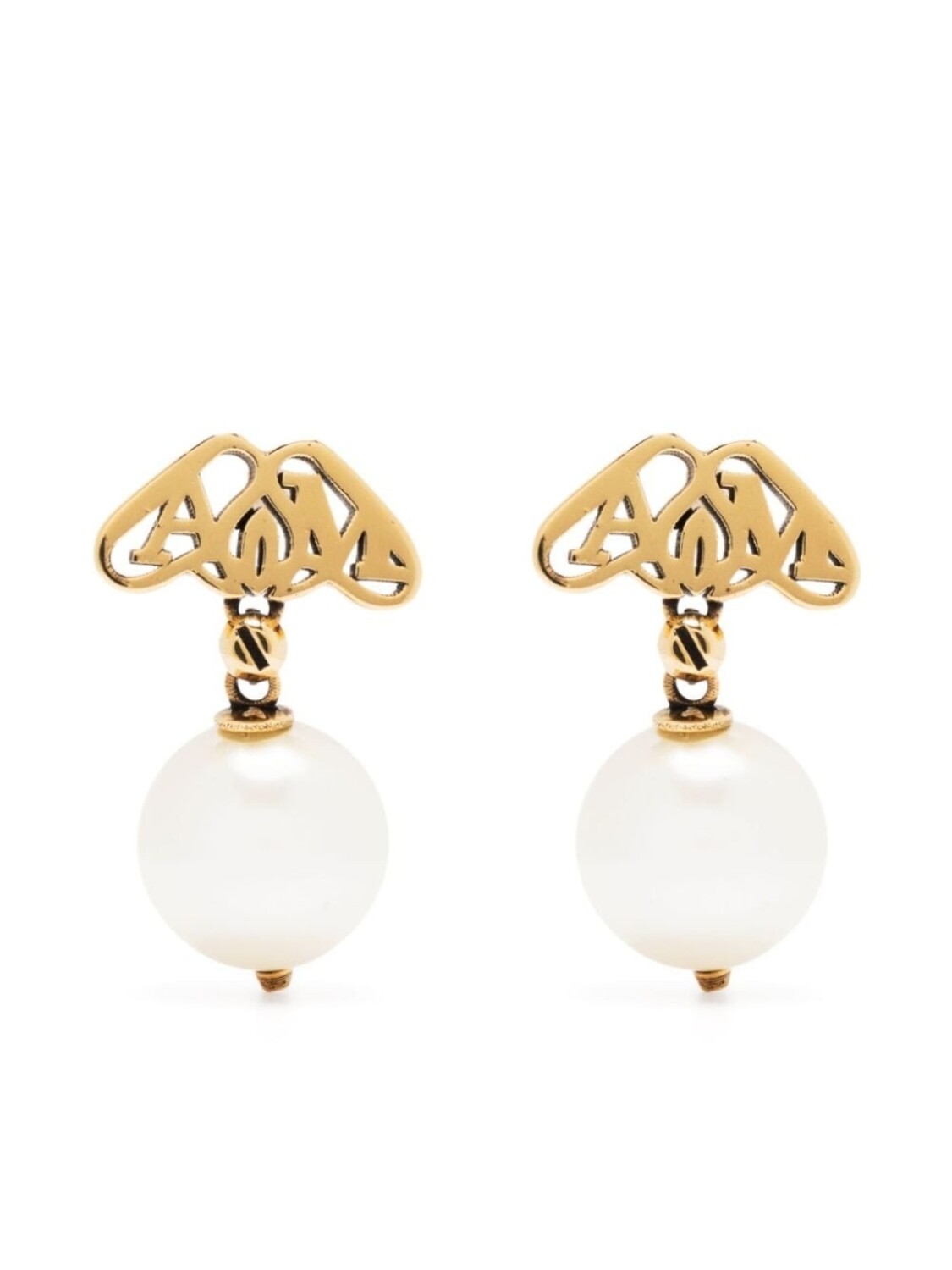 

Серьги Seal с логотипом Alexander McQueen, золотой