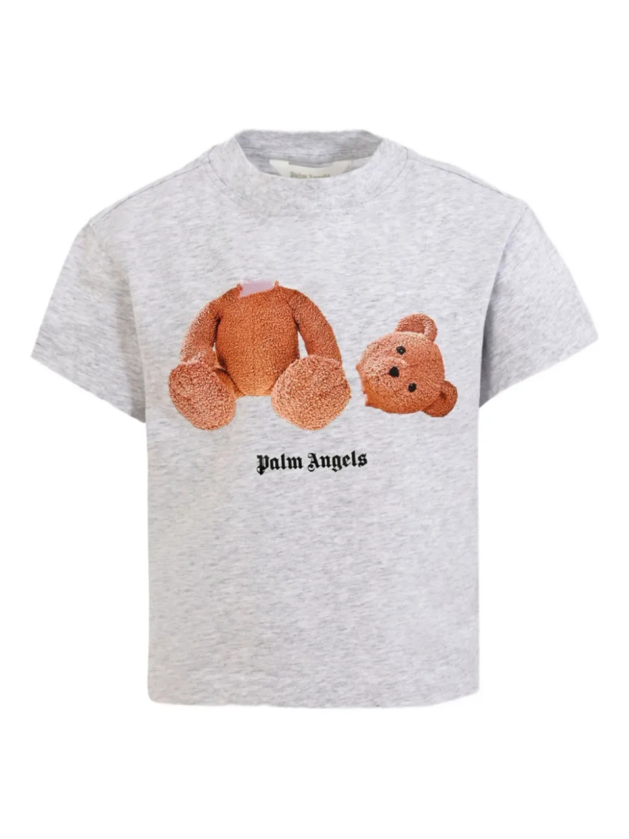 

Футболка с принтом «Teddy» от Palm Angels Kids, серый