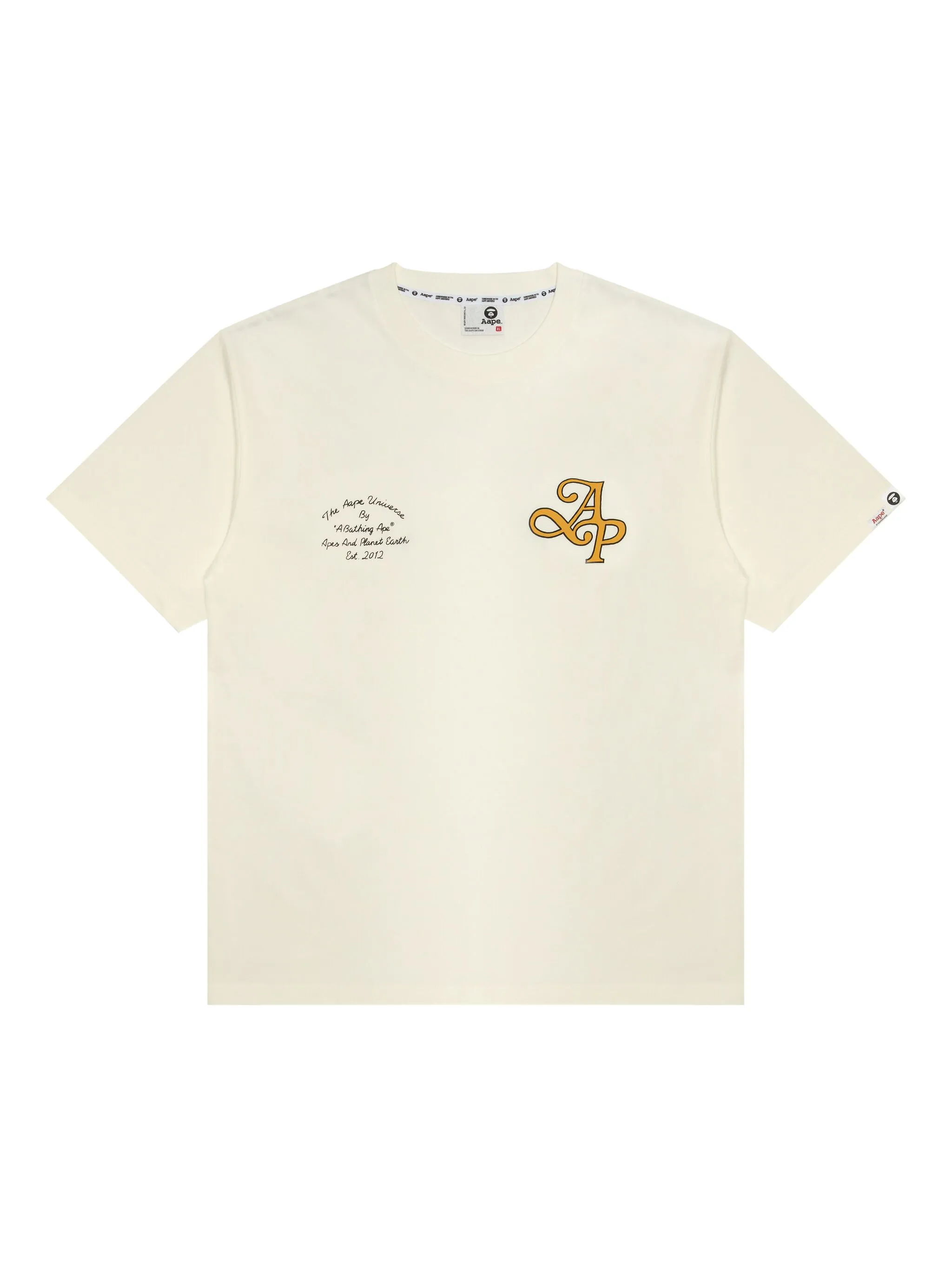 

Футболка с круглым вырезом Aape By A Bathing Ape, бежевый