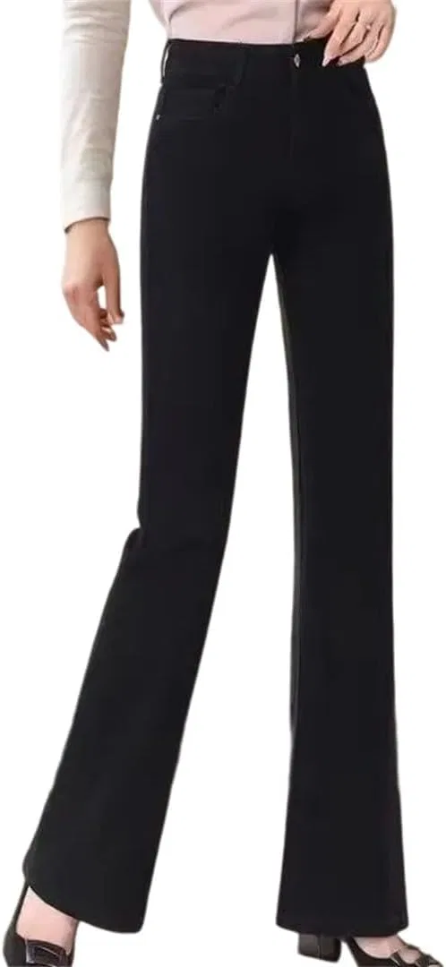 Джинсы клеш Women's High Waisted Stretch Bootcut Jeans, черный
