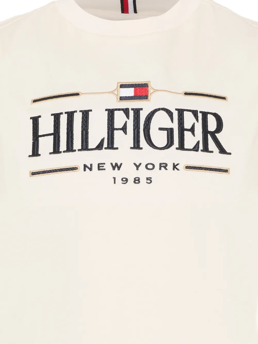 Футболка с вышитым логотипом Icon Tommy Hilfiger Junior, бежевый — фото 3