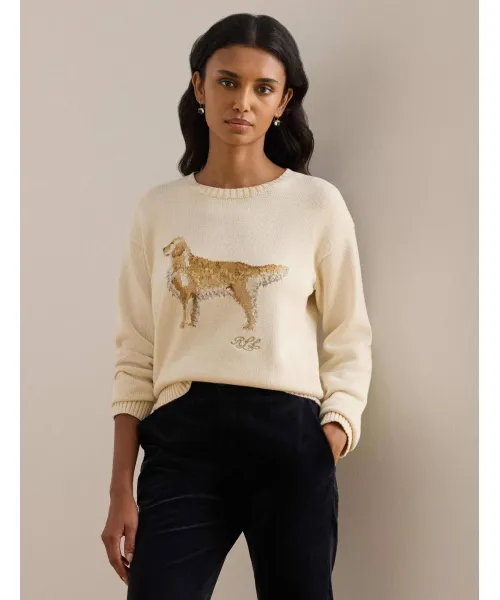 

Свитер Loose fit Lauren Ralph Lauren, бежевый