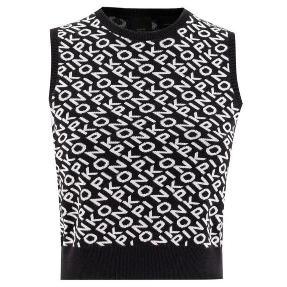 

Черные шерстяные топ и футболка Pinko