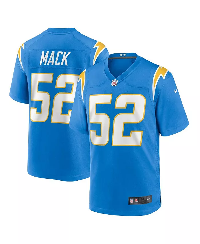 

Футболка игровая альтернативная Los Angeles Chargers Khalil Mack для подростков Nike, синий
