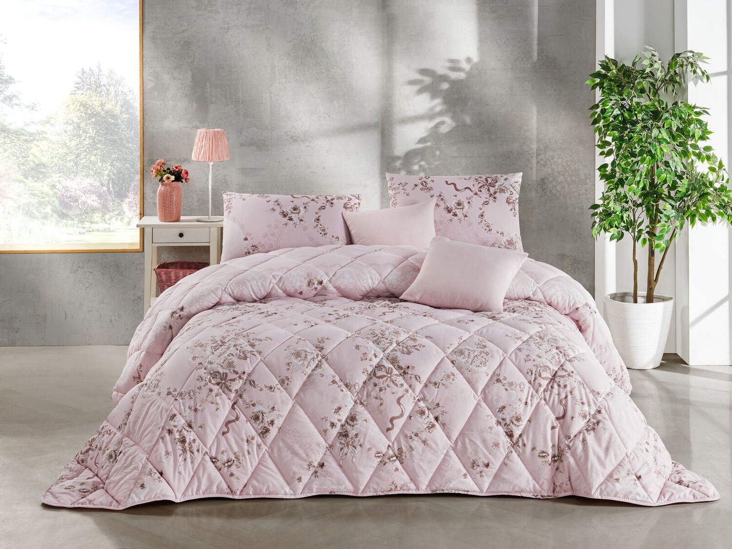 

Комплект постельного белья Empire Pink Roses, 9 предметов