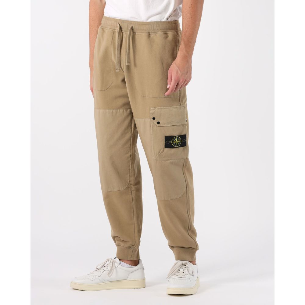 

Бежевые хлопковые мужские брюки-карго Stone Island