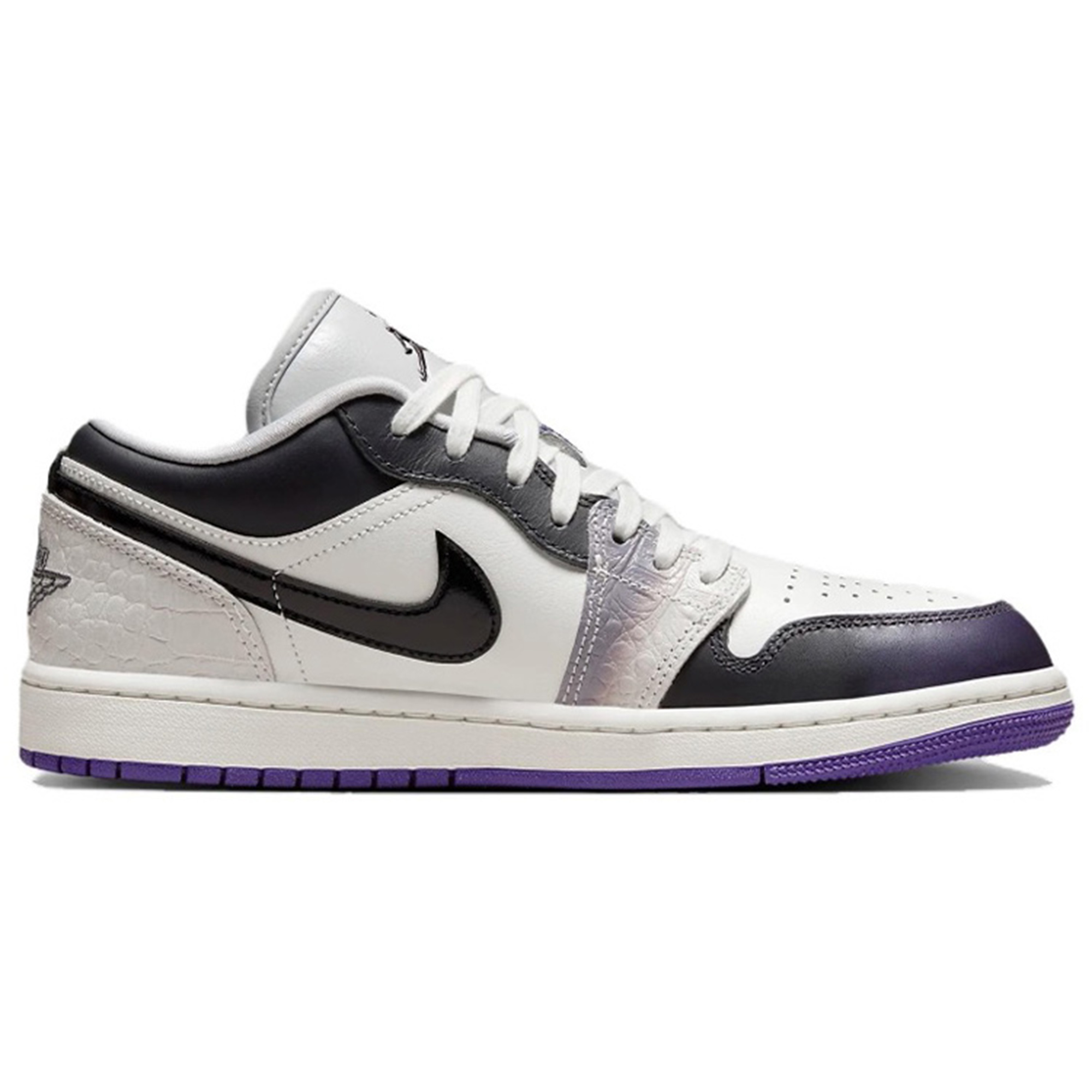 

Кроссовки Air Jordan 1 Vintage Basketball Shoes Unisex Low-top White, фиолетовый