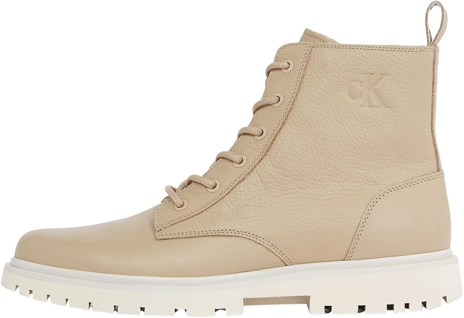 Ботинки средней длины Calvin Klein мужские Eva Mid Tumbled на шнуровке, бежевый