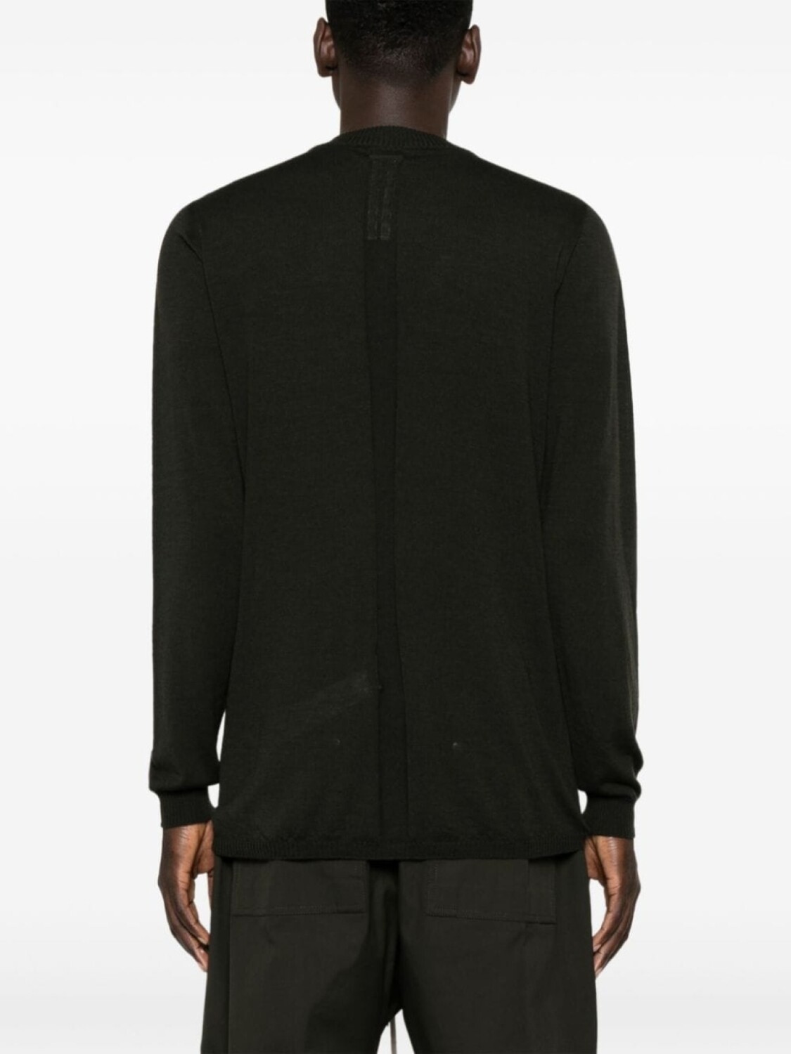 Rick Owens джемпер Level Lupetto тонкой вязки, зеленый — фото 4