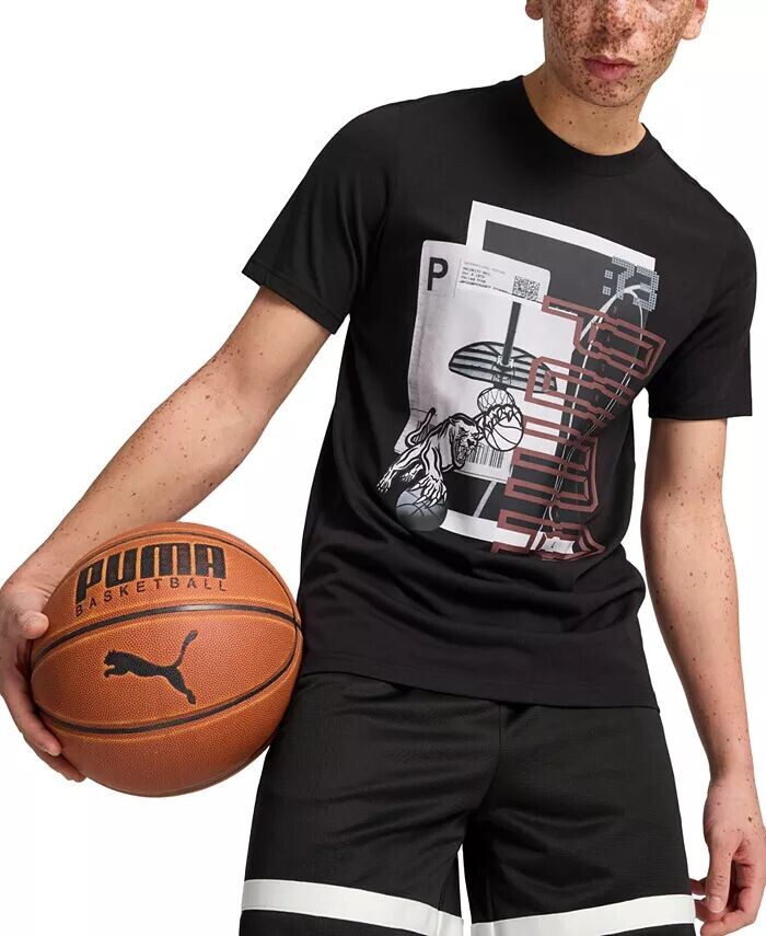 

Мужская футболка с рисунком Winning Shot 1 Puma, черный