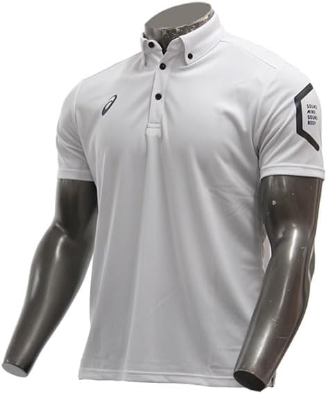 

Мужская тренировочная футболка-поло Asics 2031D728, с коротким рукавом, изготовлена из переработанного материала, белый