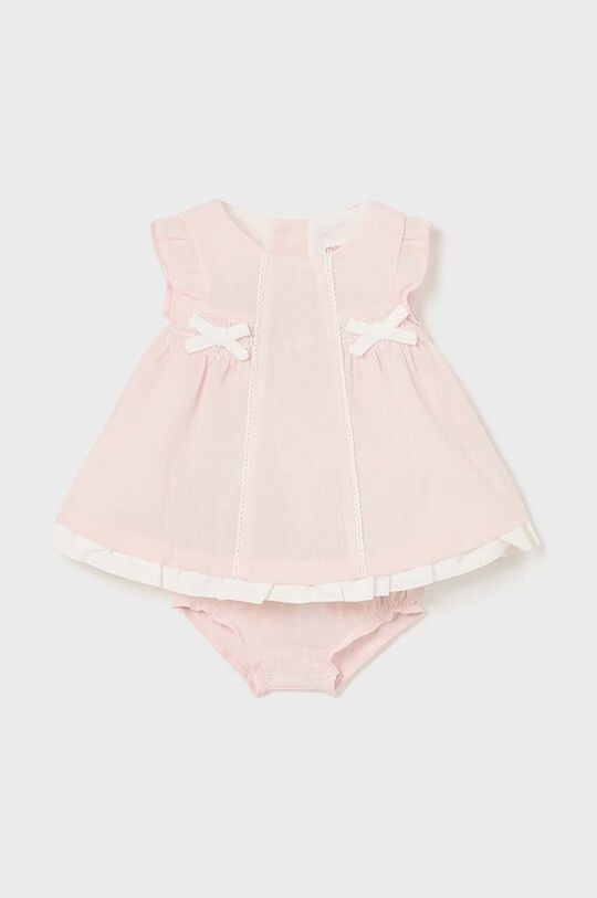 

Mayoral Newborn Детское платье из смесового льна, бежевый