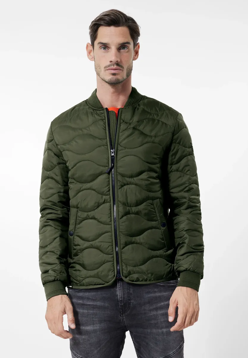 

STREET ONE MEN Блузон без капюшона, однотонный, зеленый