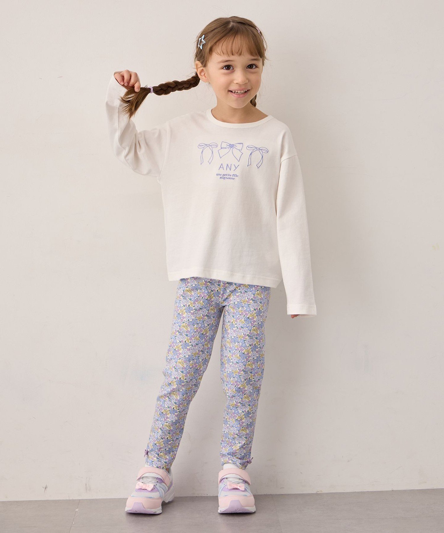 Любая футболка с длинным рукавом с вышивкой ANY KIDS, Off-white [001] — фото 2