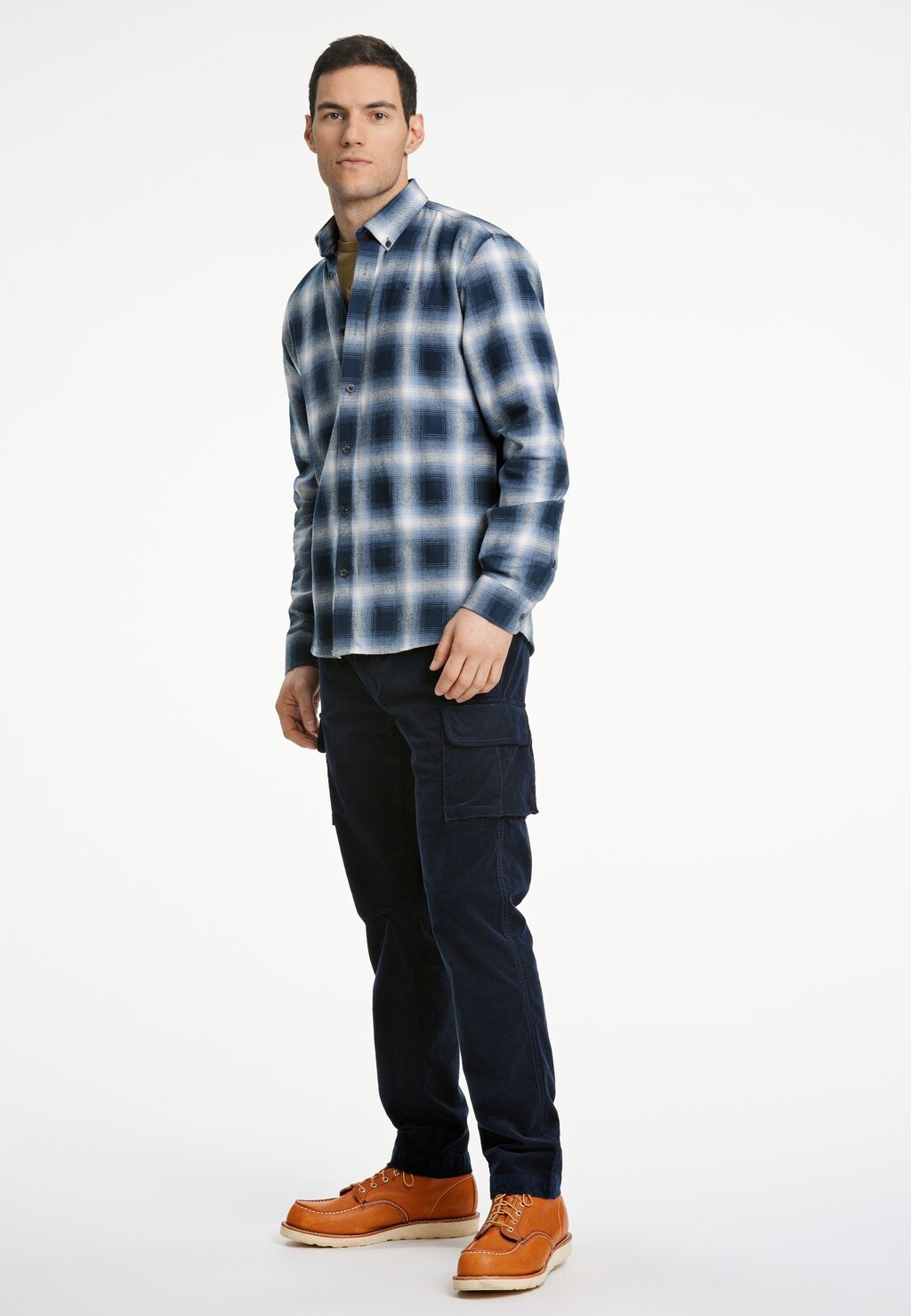 

Рубашка BRUSHED CHECKED L/S Lindbergh, синий
