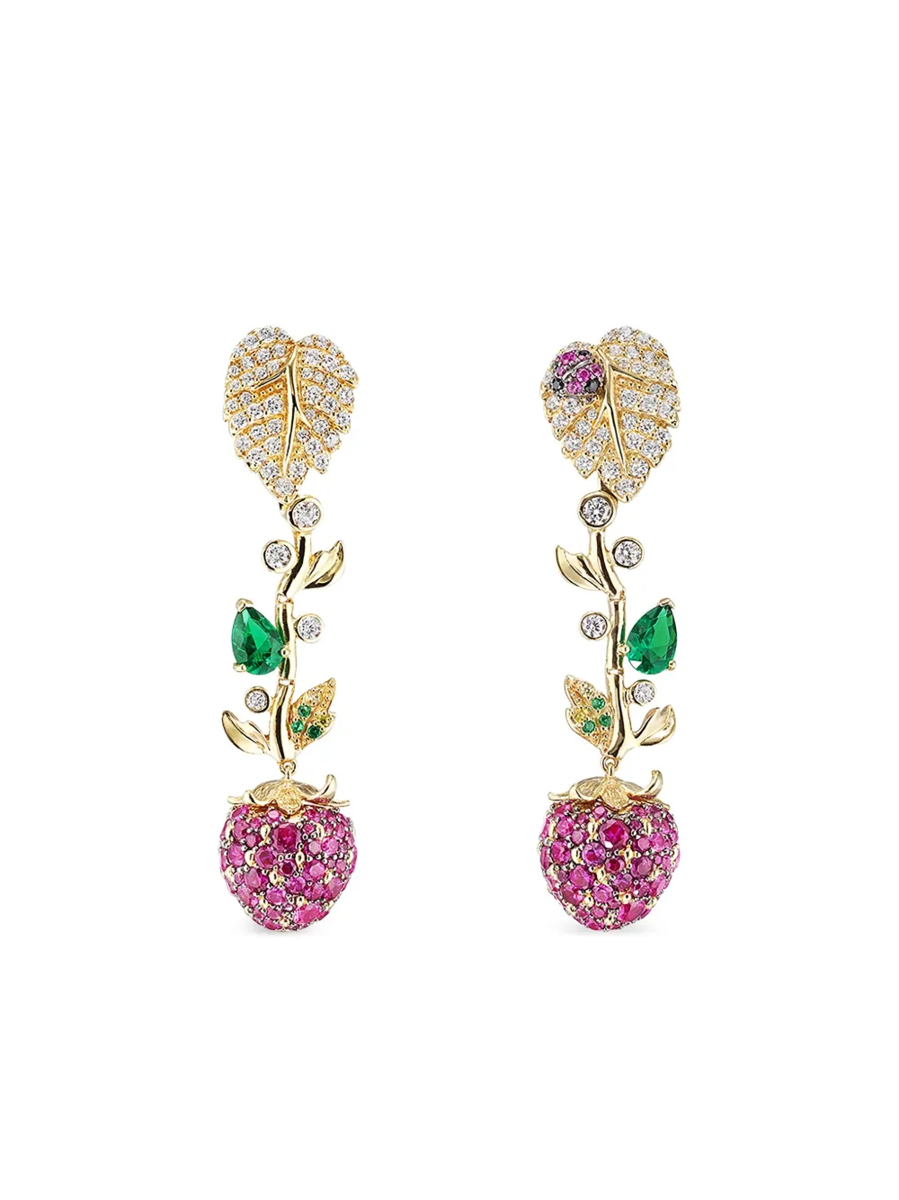 

Серьги Ruby Strawberry из желтого золота Anabela Chan, золотой